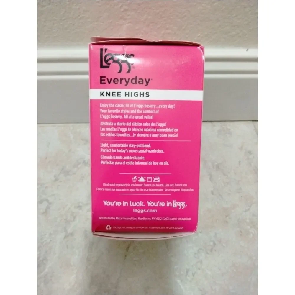 L'eggs Everyday Knee Highs One Size NUDE Reinforced Toe 9 pairs 43592
